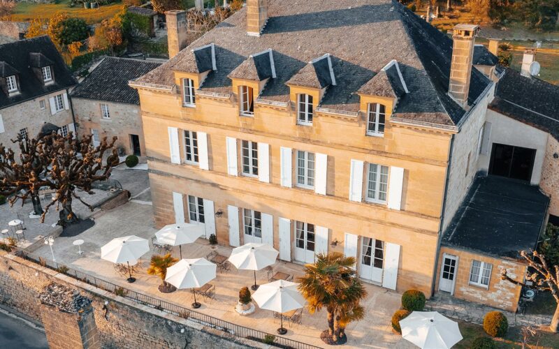 Vue aérienne de l'hôtel l'abbaye